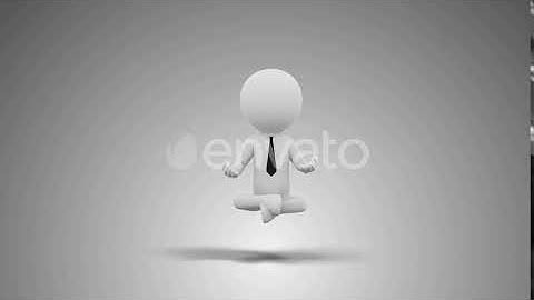 3D Man Meditatng Loop with Alpha | Motion Graphics - Envato elements