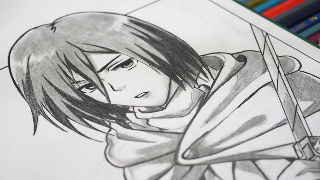 How To Draw Mikasa, how to draw mikasa ackerman, mikasa drawing easy, how t...