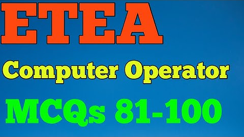 ETEA Computer Operator Test For different departments today solved paper 31 July 2022 Part  3