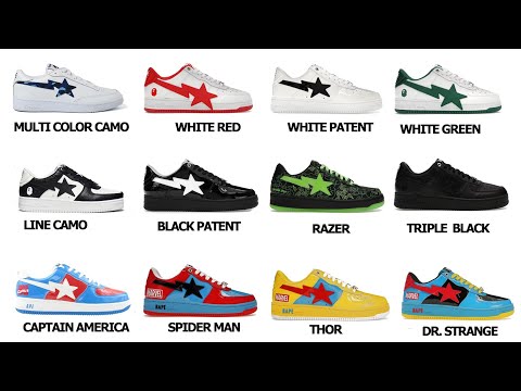 Every Bapesta | Visual Guide Colorway With Names