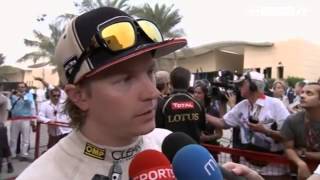 Kimi Raikkonen interview after 2nd place in Bahrain 2012