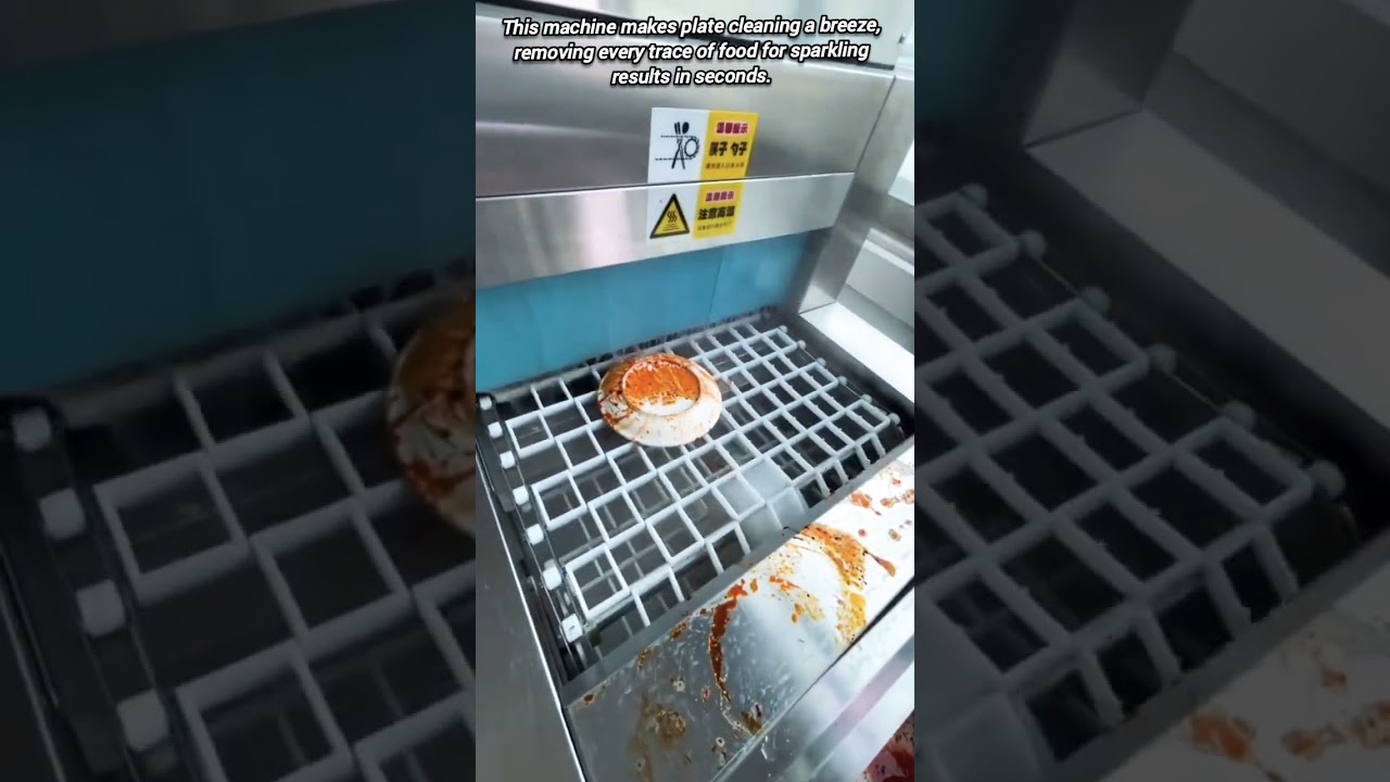 Automated plate cleaning for restaurant efficiency.