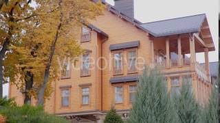 Wooden Built Luxury House - Stock Footage Hive 13617407