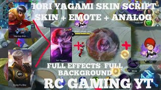 |CHOU SKIN SCRIPT|NORMAL & HIPHOP BOY TO OIRI YAGAMI|EMOTE+ANALOG|BEATRIX|RC GAMING YT|MLBB|