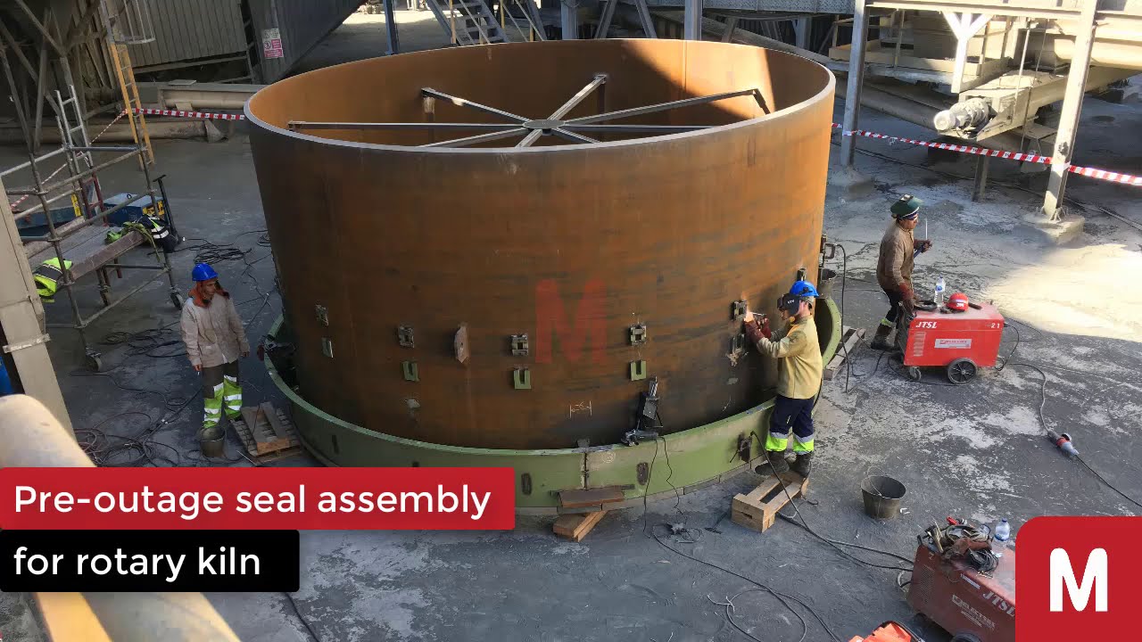 Pre-outage seal assembly for rotary kiln
