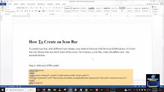HOW TO CREATE ICON BAR IN WEBSITE DESIGN