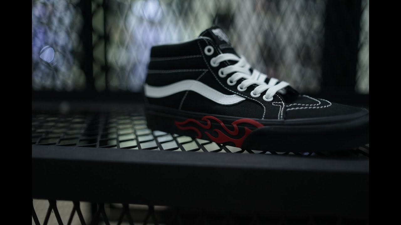vans sk8 mid flame