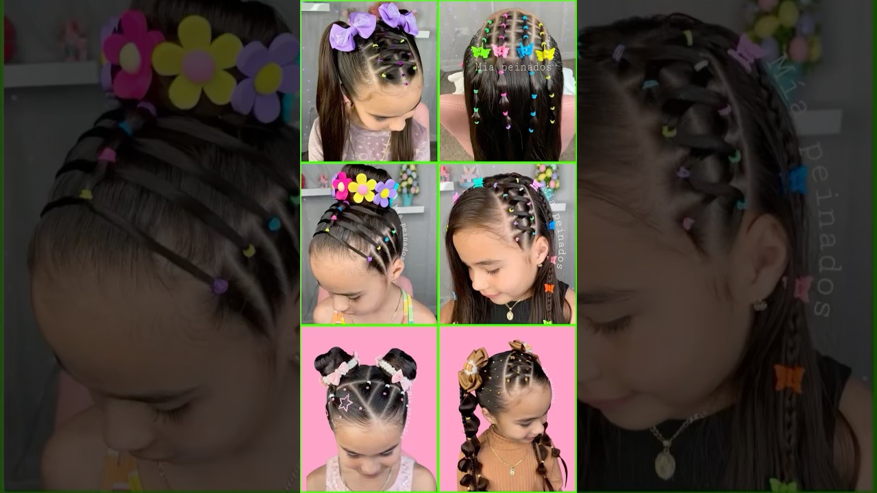 6 ideas de peinados para niñas #peinados  #peinadosfaciles  #hairstyle  #hairtutorial