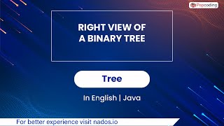 Right View Of A Binarytree | Module : Trees | In English | Java | Video_17