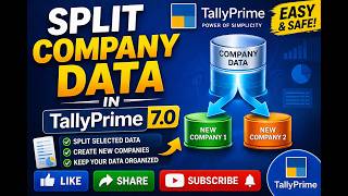 Split Company Data in TallyPrime 7.0 | Step-by-Step Guide | How to Split Financial Year Data