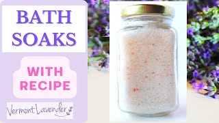 Lavender Bath Soaks Diy Salts Muscle Soaks With Recipe Mothers Day Gift