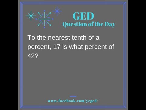 GED QOD: Solving for a Percent with Direct Translation