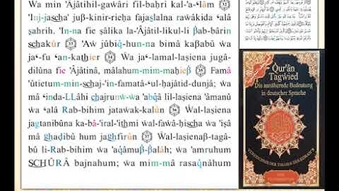 ختمة من مصحف التجويد باللغة الألمانية الصفحة رقم 487