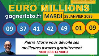 EUROMILLIONS RESULTAT TIRAGE MARDI 28 JANVIER 2025