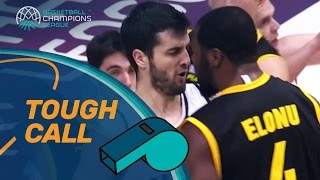 Tough Call: Double technical foul by opposing players after rough play and trash talking