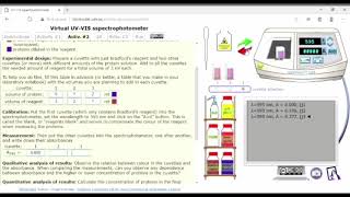 Online virtual lab UV-Vis spectrophotometer