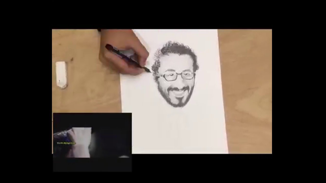 Upside Down Drawing Of Ahmad Helmy Youtube