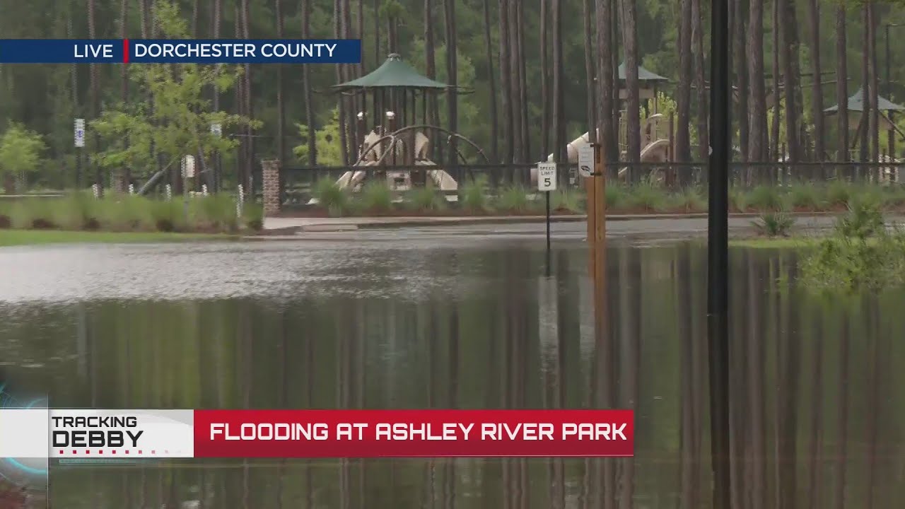 Flooding underway at Ashley River Park in Dorchester County - YouTube