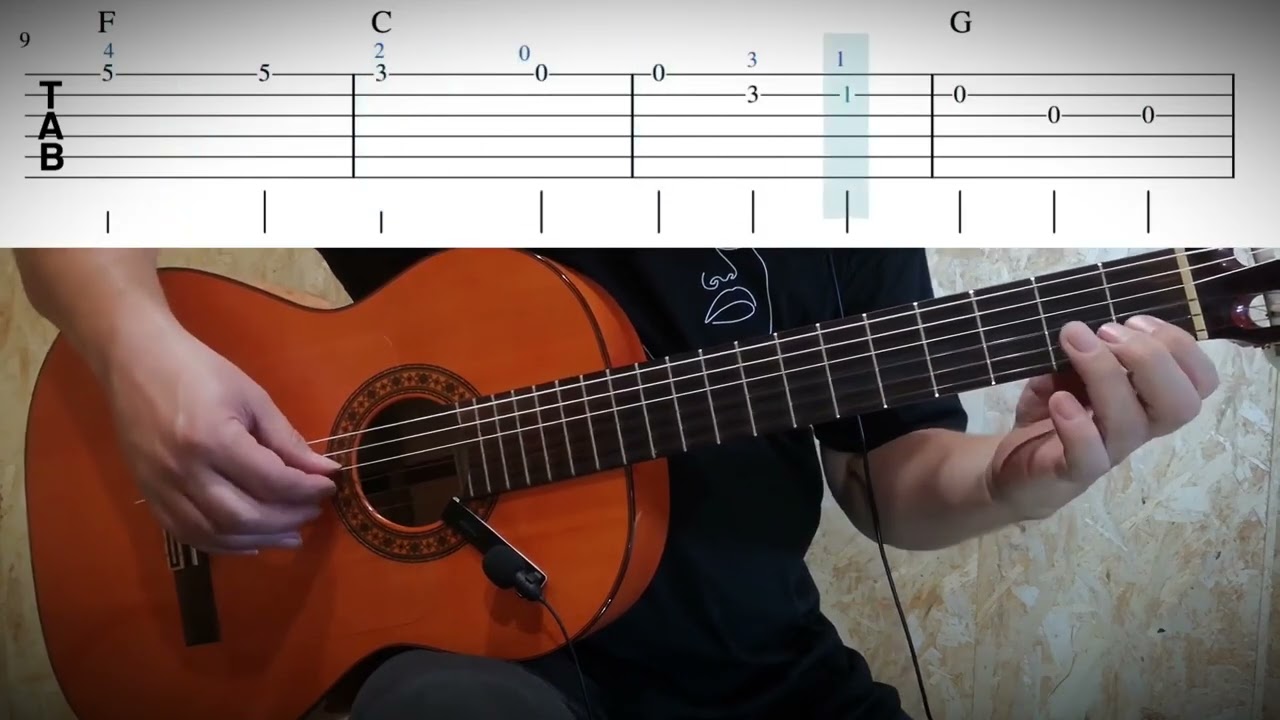 Scarborough Fair Backing Track - Simon & Garfunkel (Visual Tab Practice) / Pista Acompañamiento