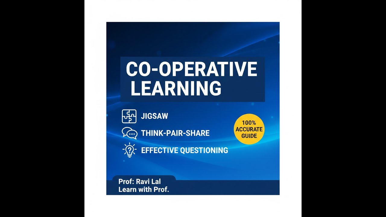 Cooperative Learning |Jigsaw| Think Pair Share| Effective Questioning Strategies