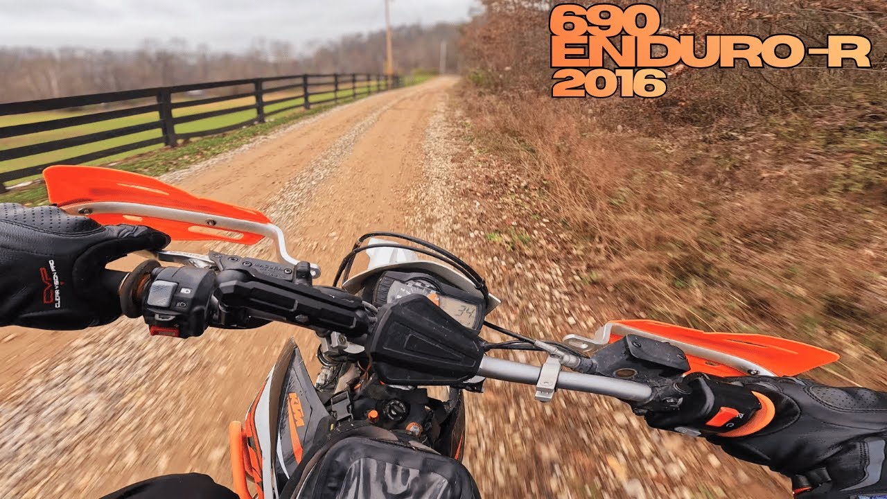 Тест мотоцикла KTM 690 Enduro R 2016 года на гравийных дорогах (Аппалачи, декабрь).