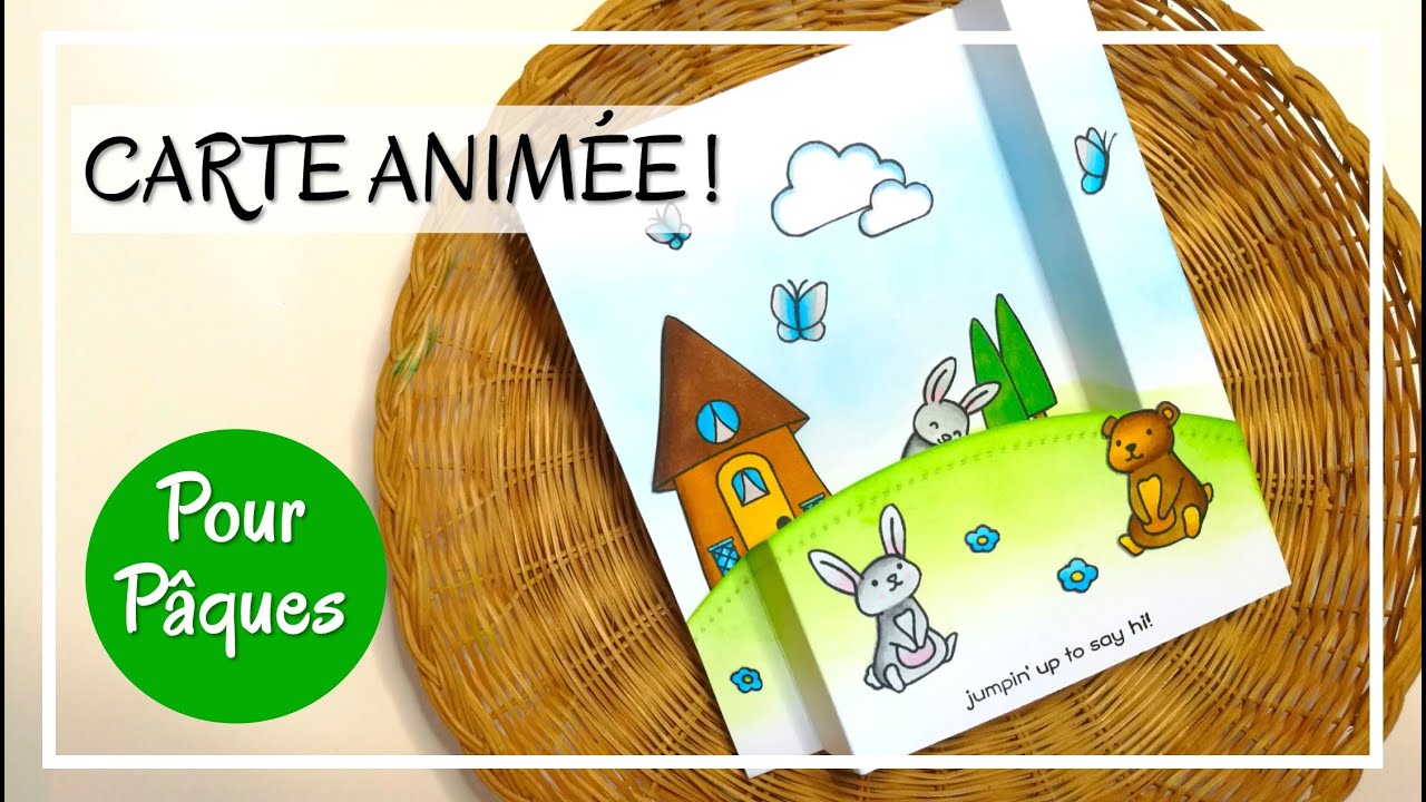 Tuto Carte De Paques Lapin Qui Saute Carte Interactive Tres Peu De Materiel Necessaire Diy Youtube