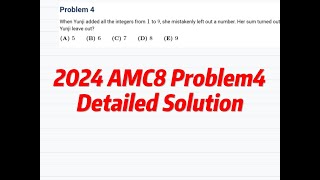 2024 AMC8 Problem4 Detailed Solution