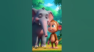 Thumbnail of hathi aur bandar ki kahani /Ai cartoon
