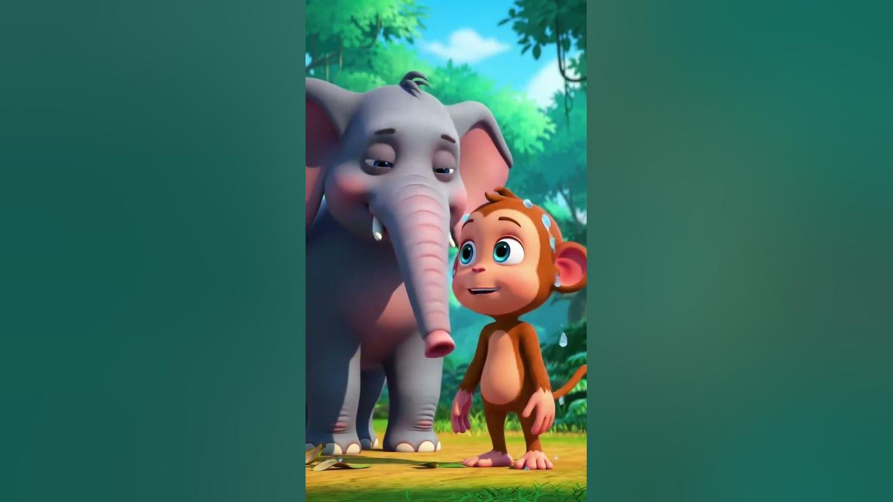 hathi aur bandar ki kahani /Ai cartoon