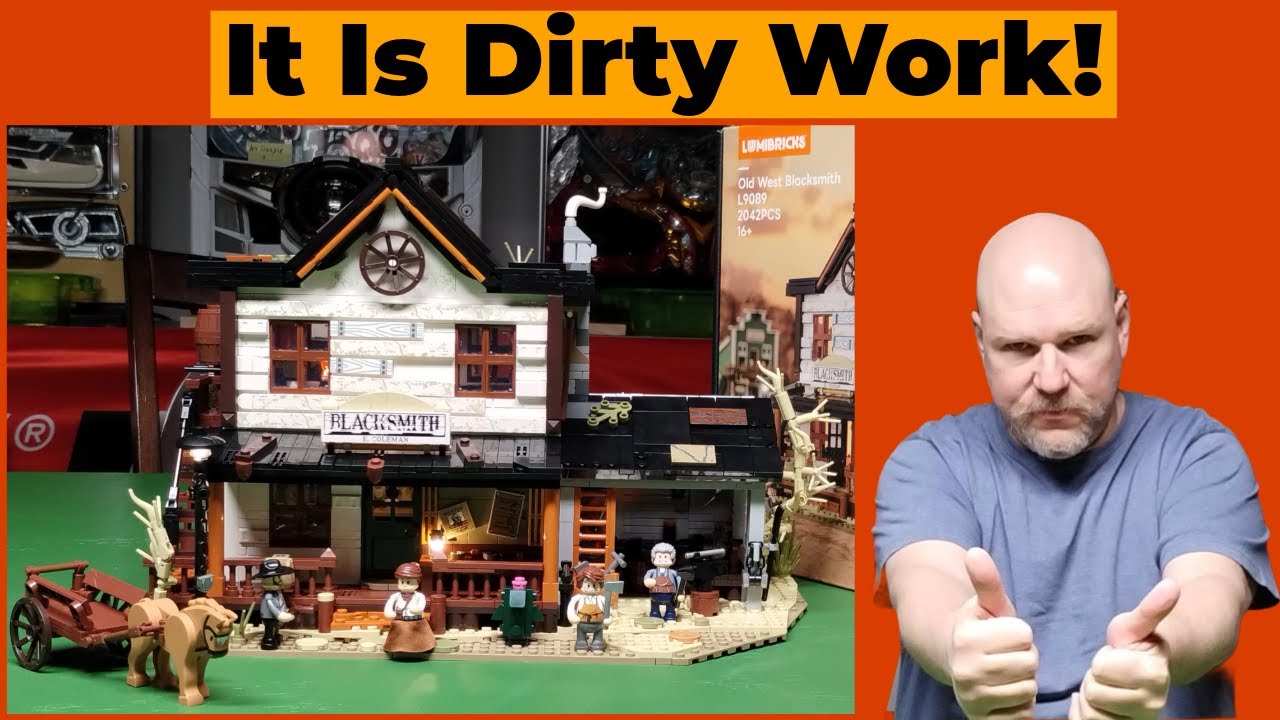 Набор Lumibricks Old West Blacksmith # F9089. Обзор. Не Lego Wild West Funwhole. Amazon.