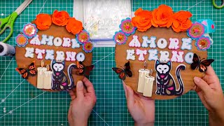 Let's DIY a Día De Los Muertos Wood and Paper Sign: Step-by-Step Craft Tutorial | Bearly Art