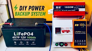 How I Built a 220V Backup Power System from a 12V 105Ah LFP Battery