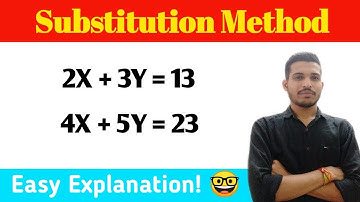 Substitution Method || substitution method in hindi || Class 10 || Maths