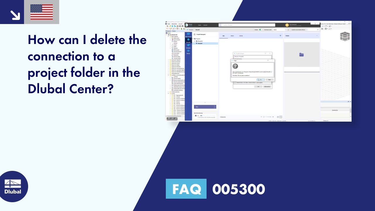 FAQ 005300 | How can I delete the connection to a project folder in the Dlubal Center?