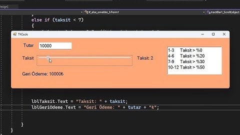 C# Windows Form If Else Örnekleri  3