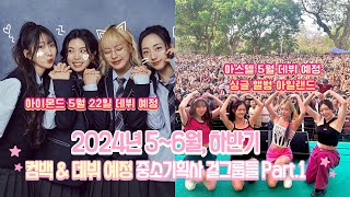 5~6월, 상하반기컴백 데뷔 예정 중소기획사 걸그룹들 Part.1