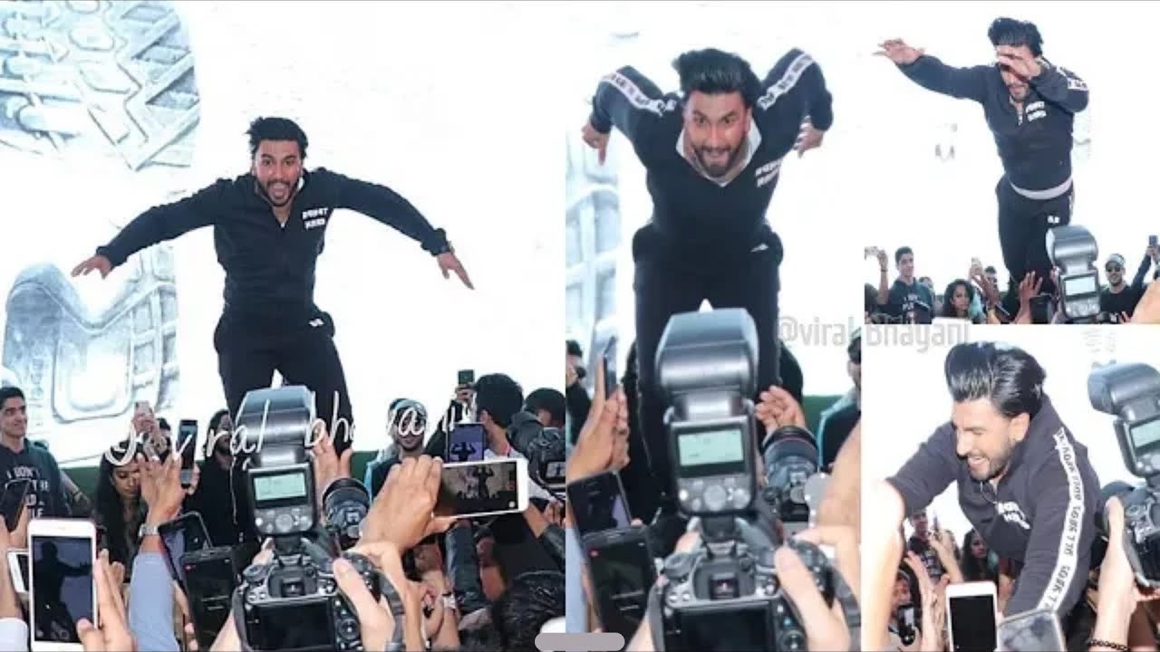 Ranveer Singh jump on crowd watch what happened next  ( gully boy stage performance