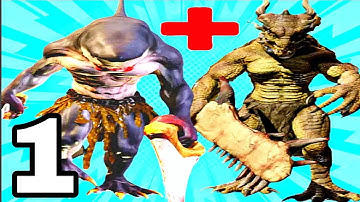 Merge Monster Battle Simulator - Walkthrough Part 1 Levels 1-10 - Android ios Gameplay