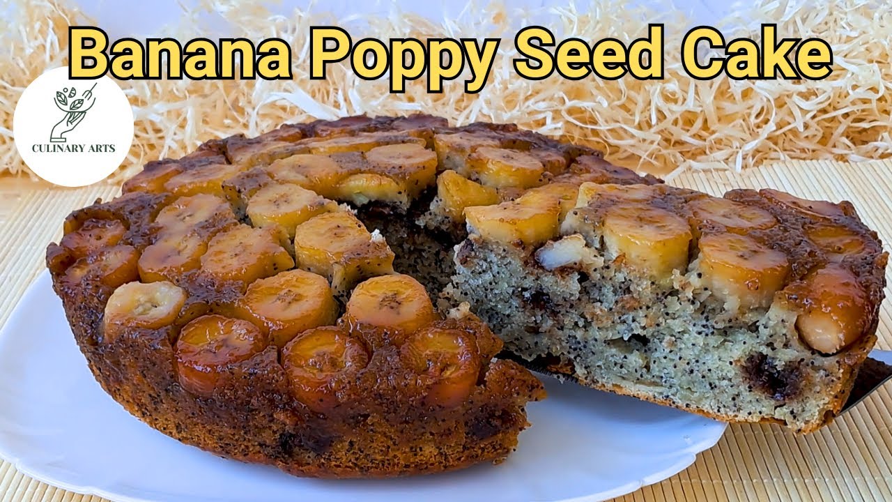 Banana Poppy Seed Cake with Milk Chocolate