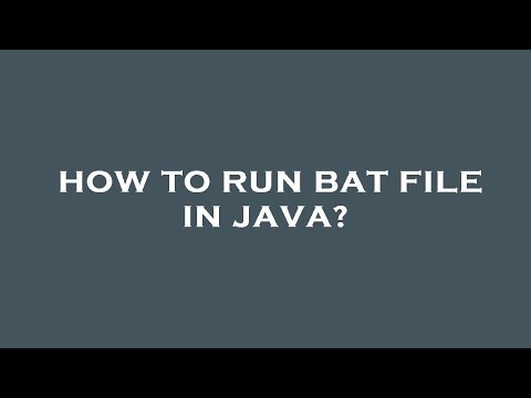 How to run bat file in java?