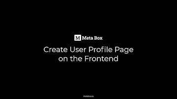 Create User Profile Page on the Frontend - Using Meta Box | Meta Box Tutorial