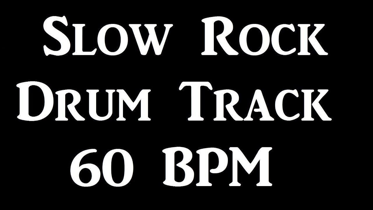 Slow Rock Drum Beat 60 BPM Bass Guitar Backing Drum Track Loop 
