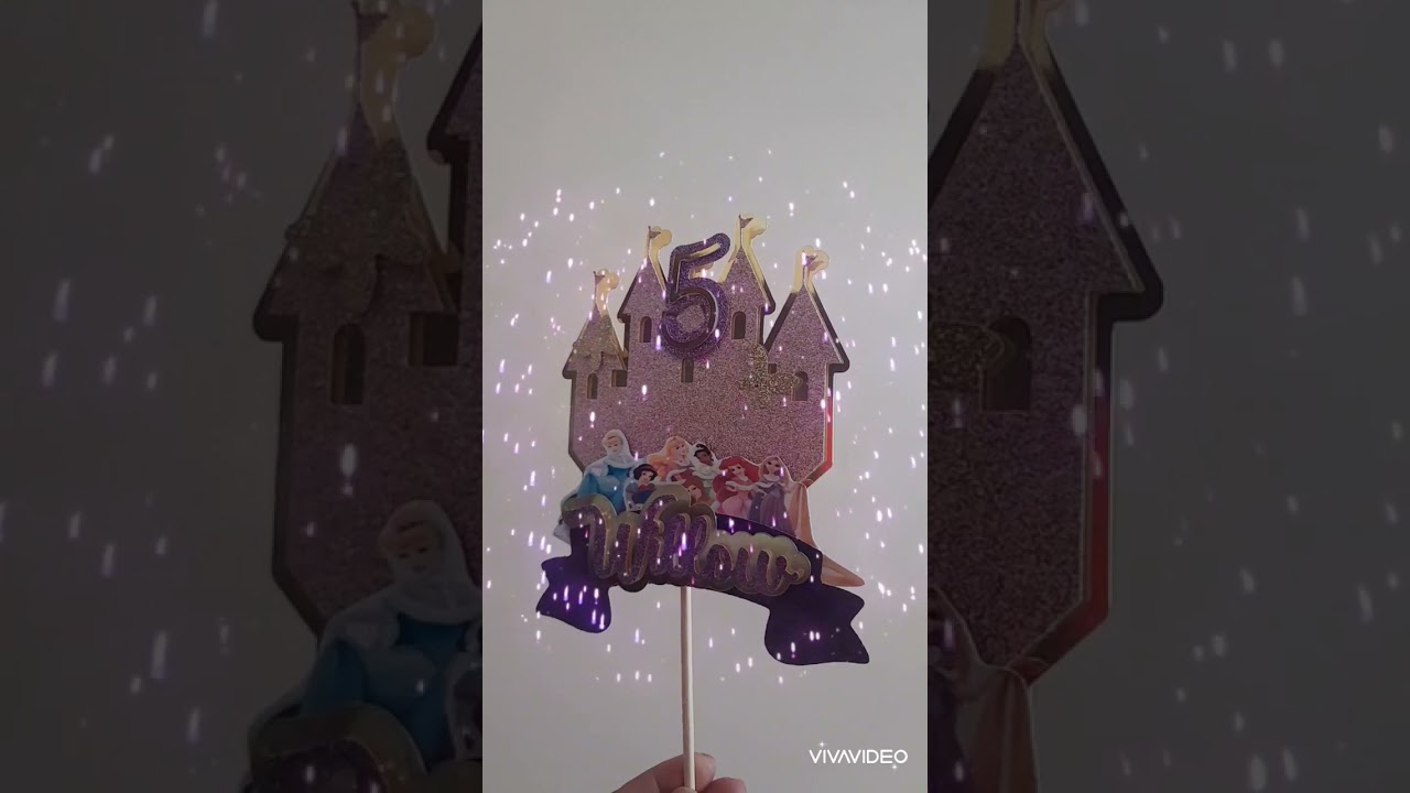 Disney princess cake topper 3d effect 