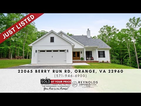 22065 Berry Run Road, Orange, VA home video tour