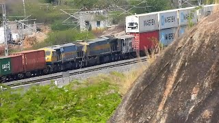 Very Long Python Train + Goods & Double Stack Container Trains | WDFC Corridor | Indian Railways 