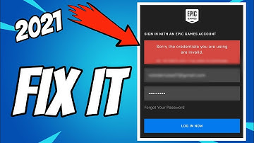 How to fix sorry the credentials you are using are invalid on epic games launcher