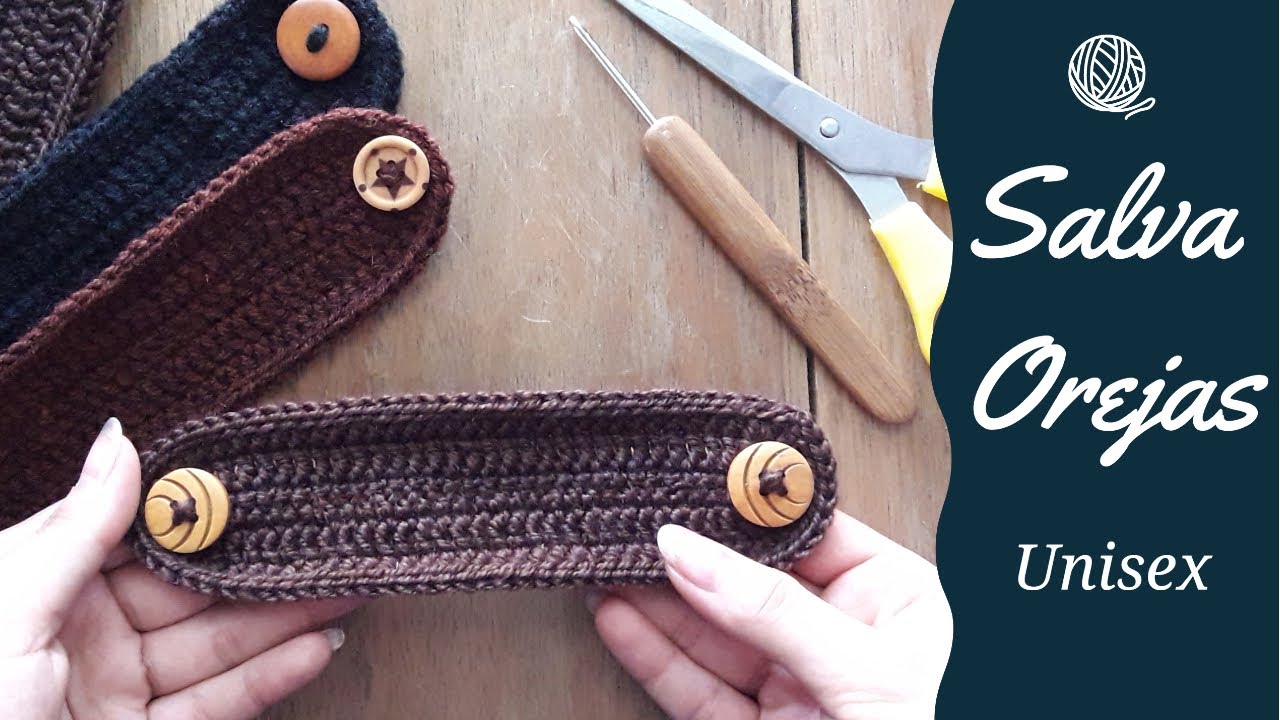 😎👍🏻Como hacer Salva orejas a Crochet para hombres mascarilla o cubre boca⭐⭐⭐