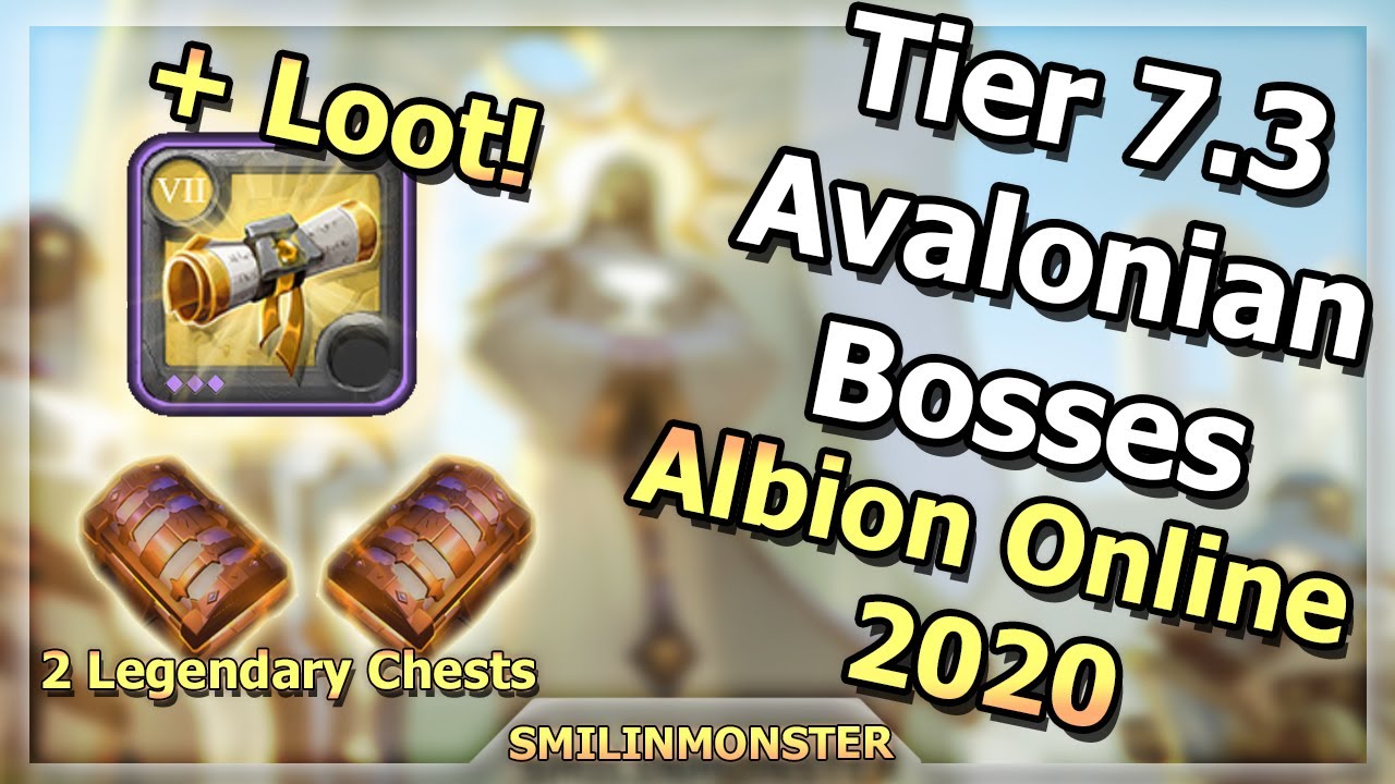 2 LEGENDARY Chests Tier 7.3 Avalonian Bosses + Loot Albion Online