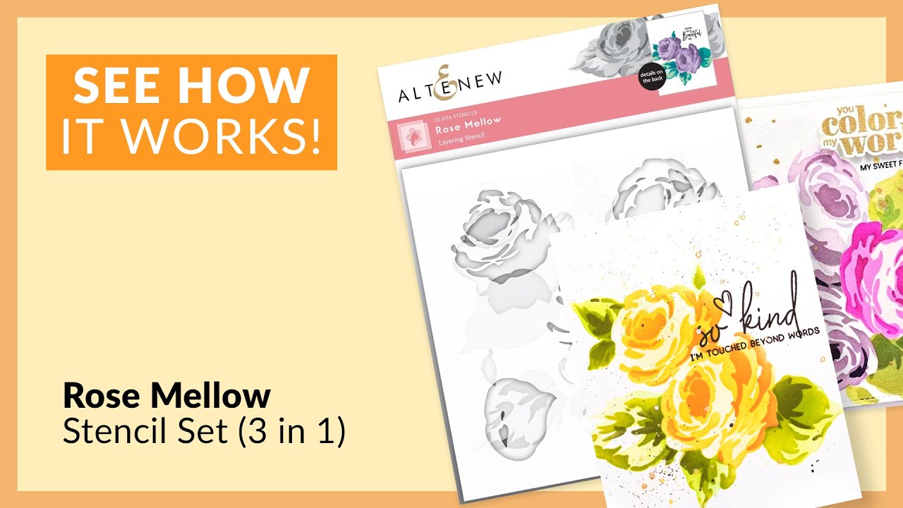 Rose Mellow Stencil Set (3 in 1)