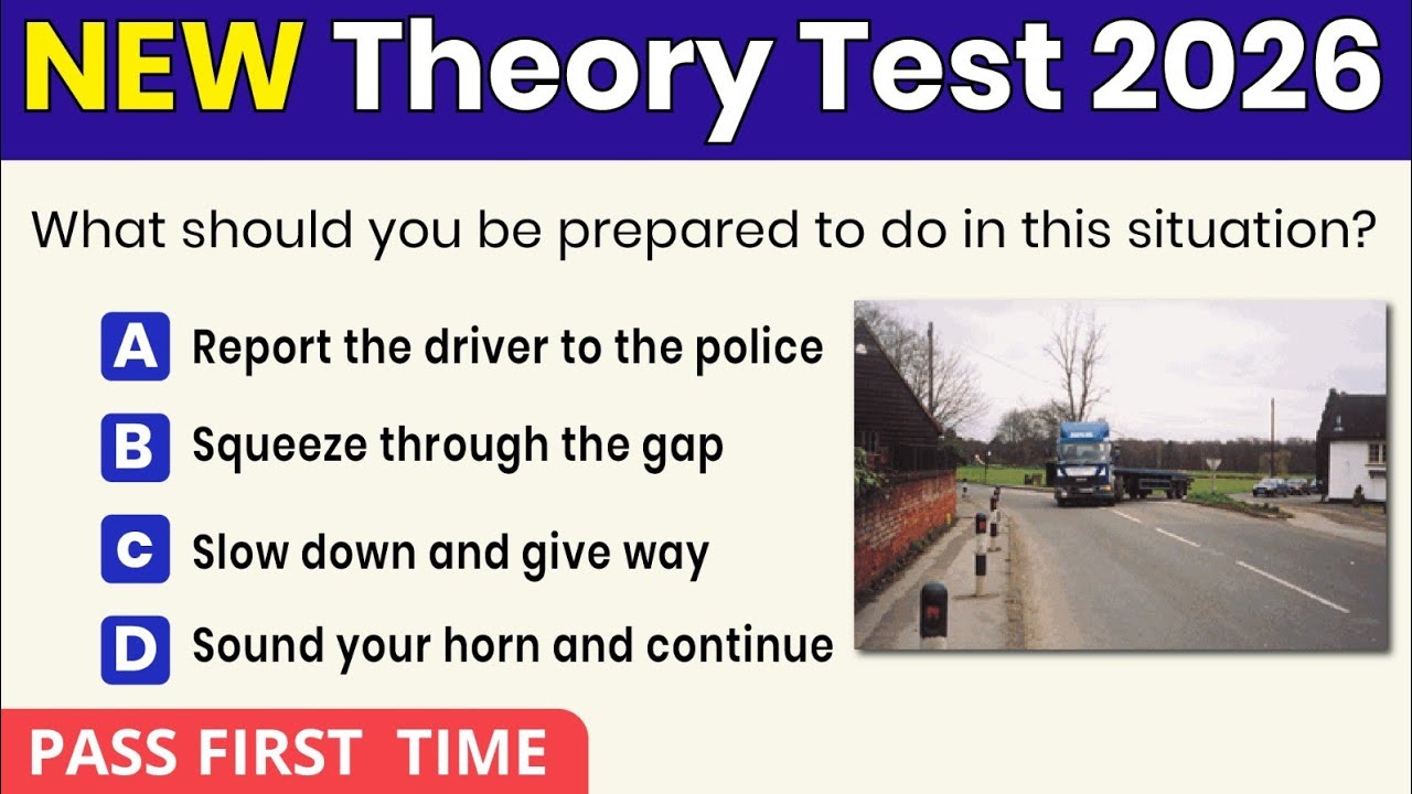 Theory Test 2026 UK Revision | DVSA Style Latest Questions (DON'T MISS ...